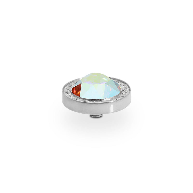 Canino Deluxe Top 0.41" - Silver crystal aurora boreale