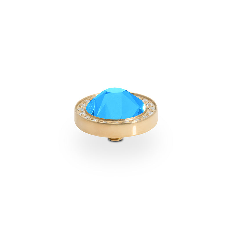 Canino Deluxe Top 0.41" - Gold Crystal Electric Blue Ignite