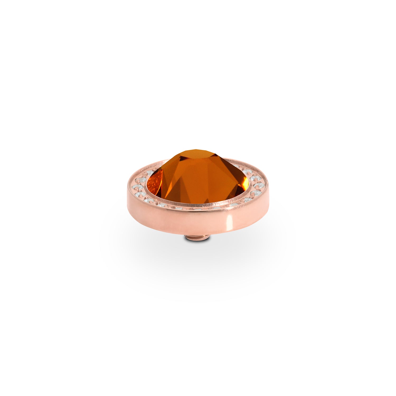 Canino Deluxe Top 0.41" - Rose Gold Smoked Topaz