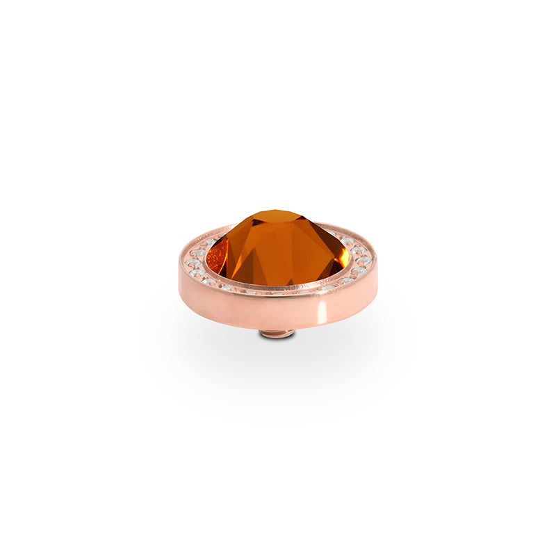 Canino Deluxe Top 0.41" - Rose Gold Smoked Topaz