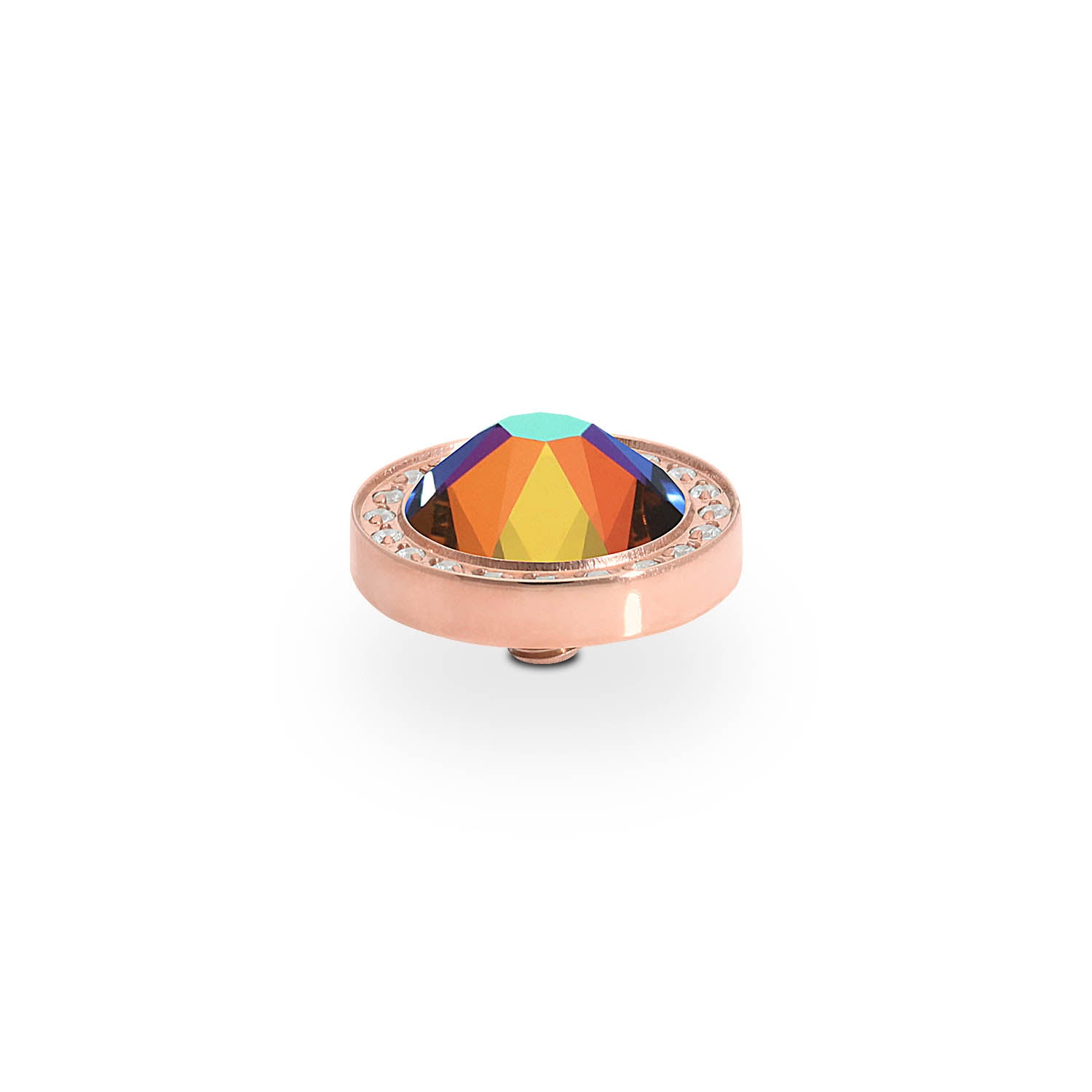 Canino Deluxe Top 0.41" - Rose Gold Crystal Vitrail Medium