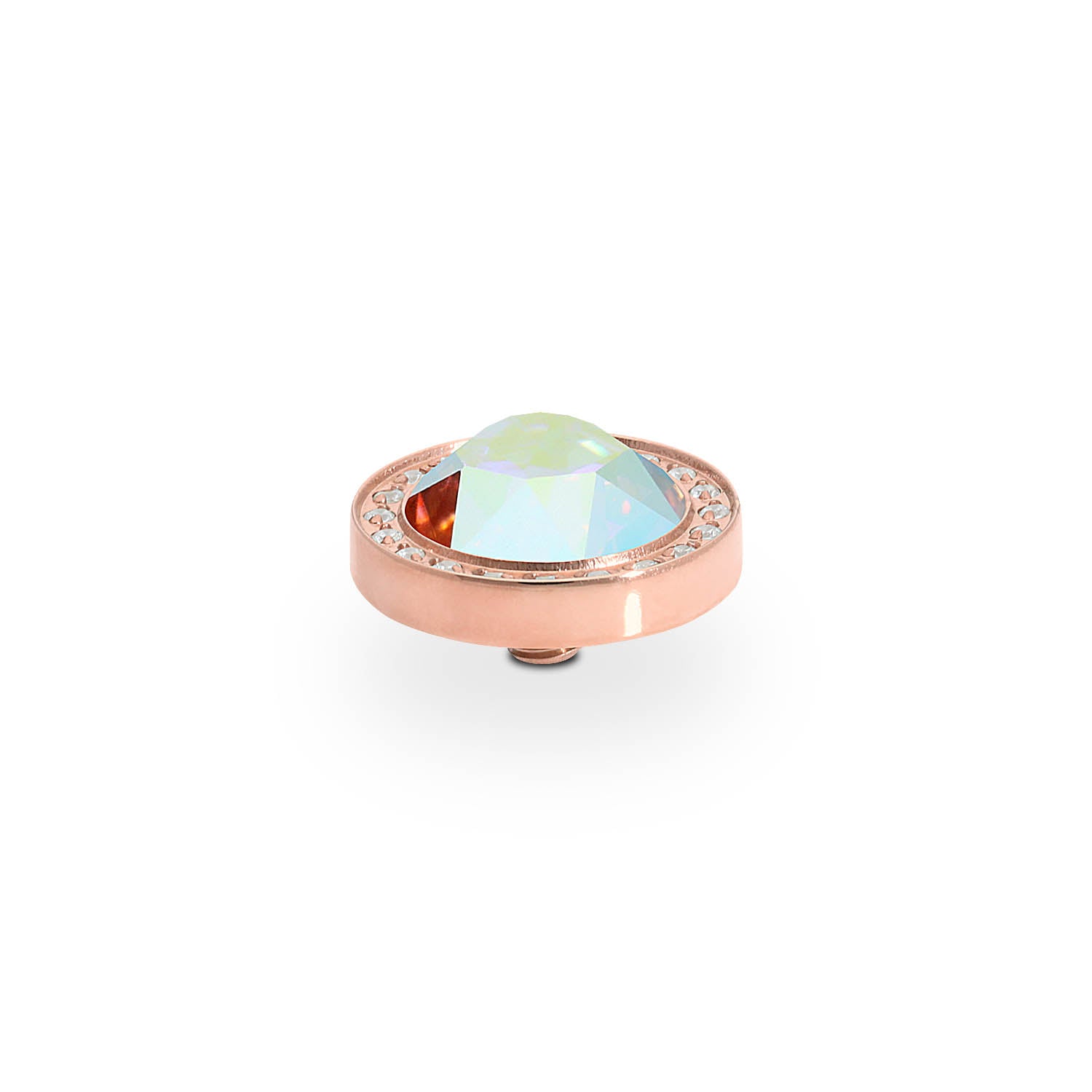 Canino Deluxe Top 0.41" - Rose Gold crystal aurora boreale