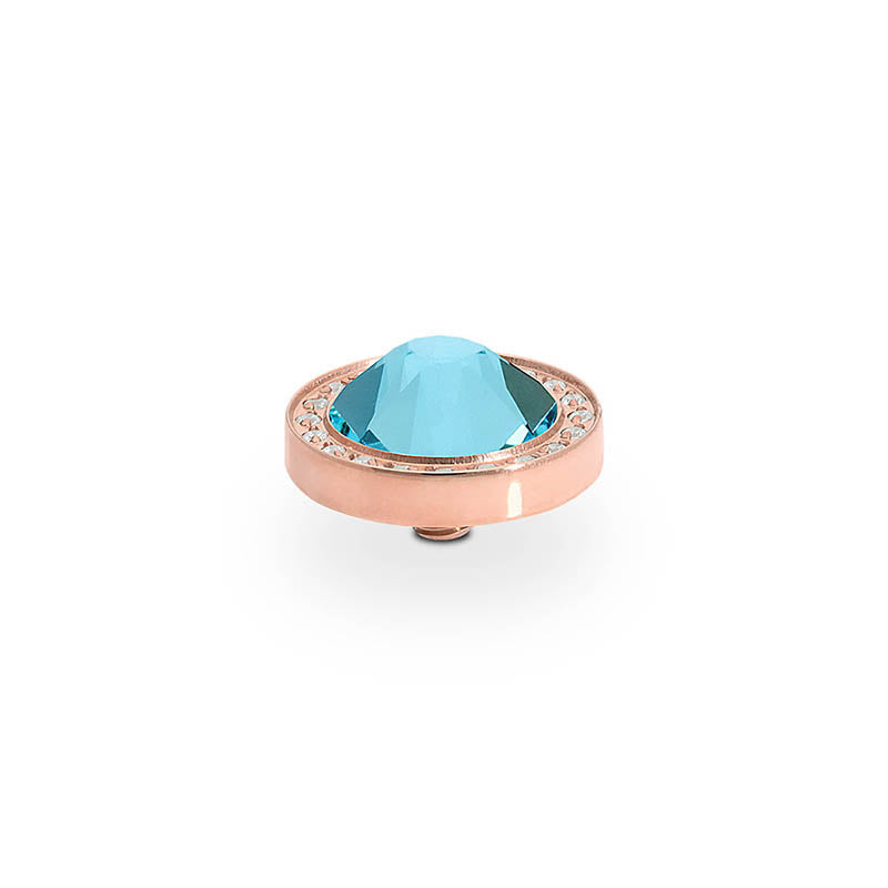 Canino Deluxe Top 0.41" - Rose Gold Light Turquoise