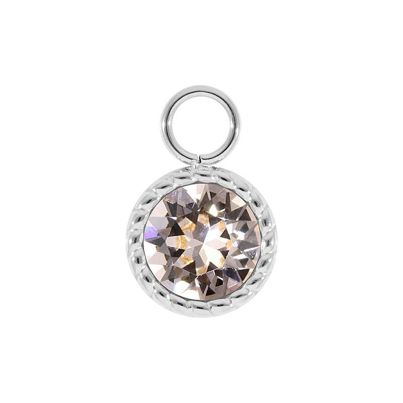 Bocconi Charm 0.43" - Silver silk
