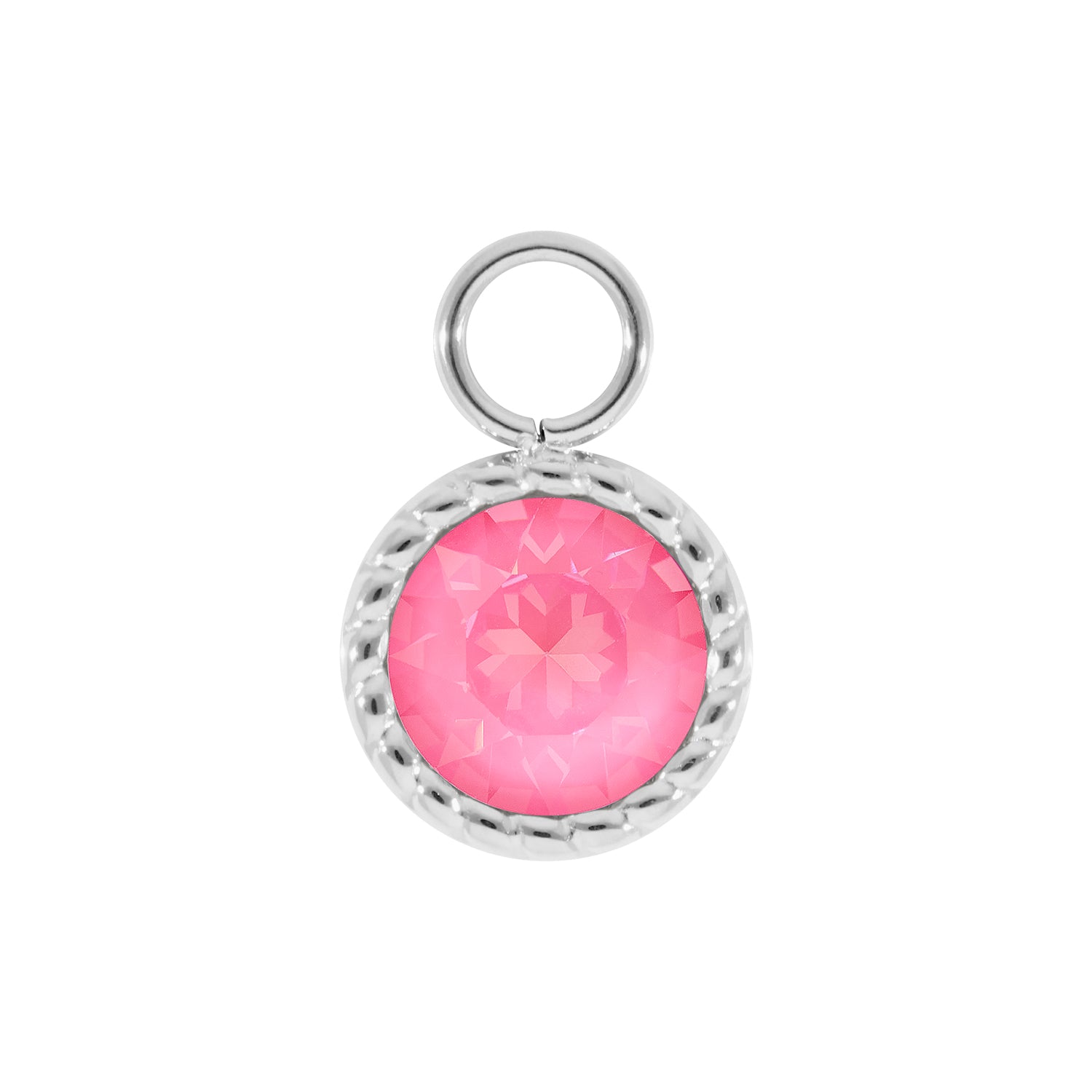 Bocconi Charm 0.43" - Silver Crystal Dahlia Ignite