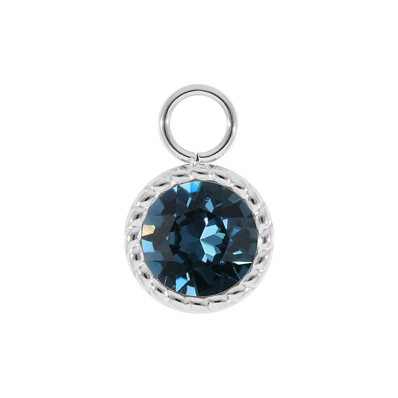 Bocconi Charm 0.43" - Silver montana