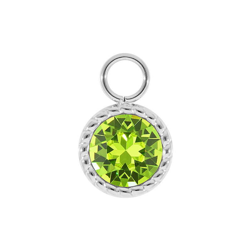 Bocconi Charm 0.43" - Silver Citrus Green