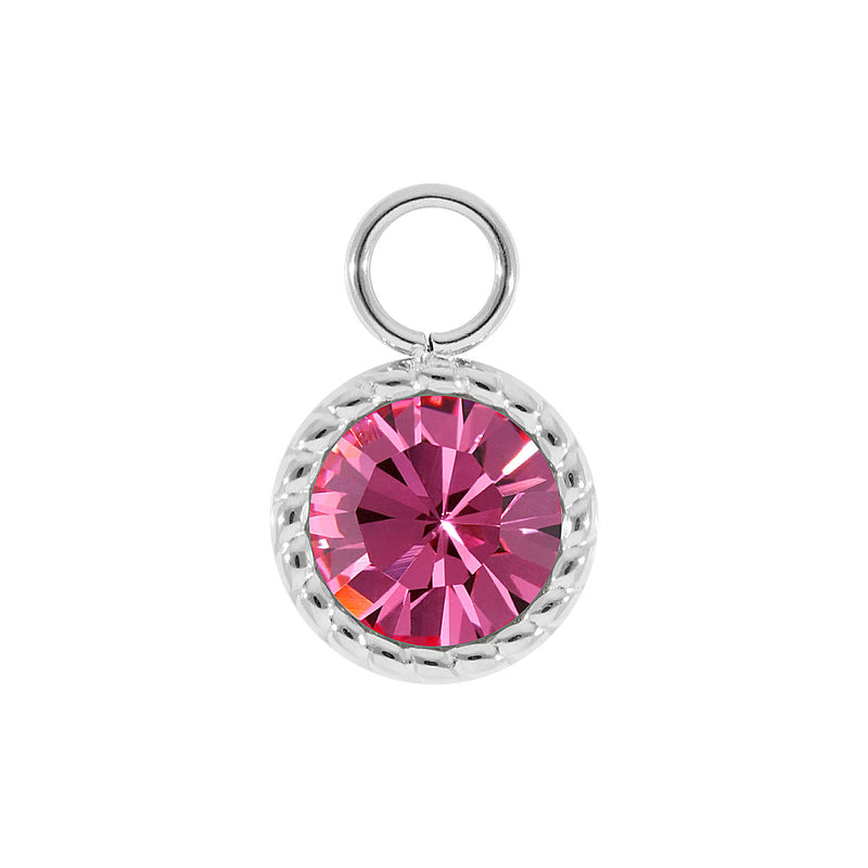 Bocconi Charm 0.43" - Silver rose