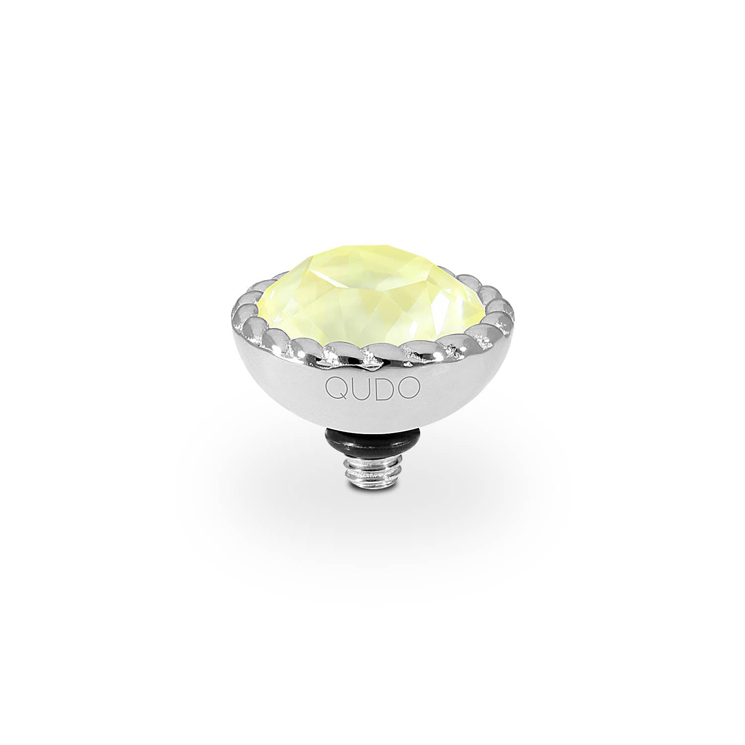 Bocconi Top 0.43" - Silver crystal soft yellow ignite