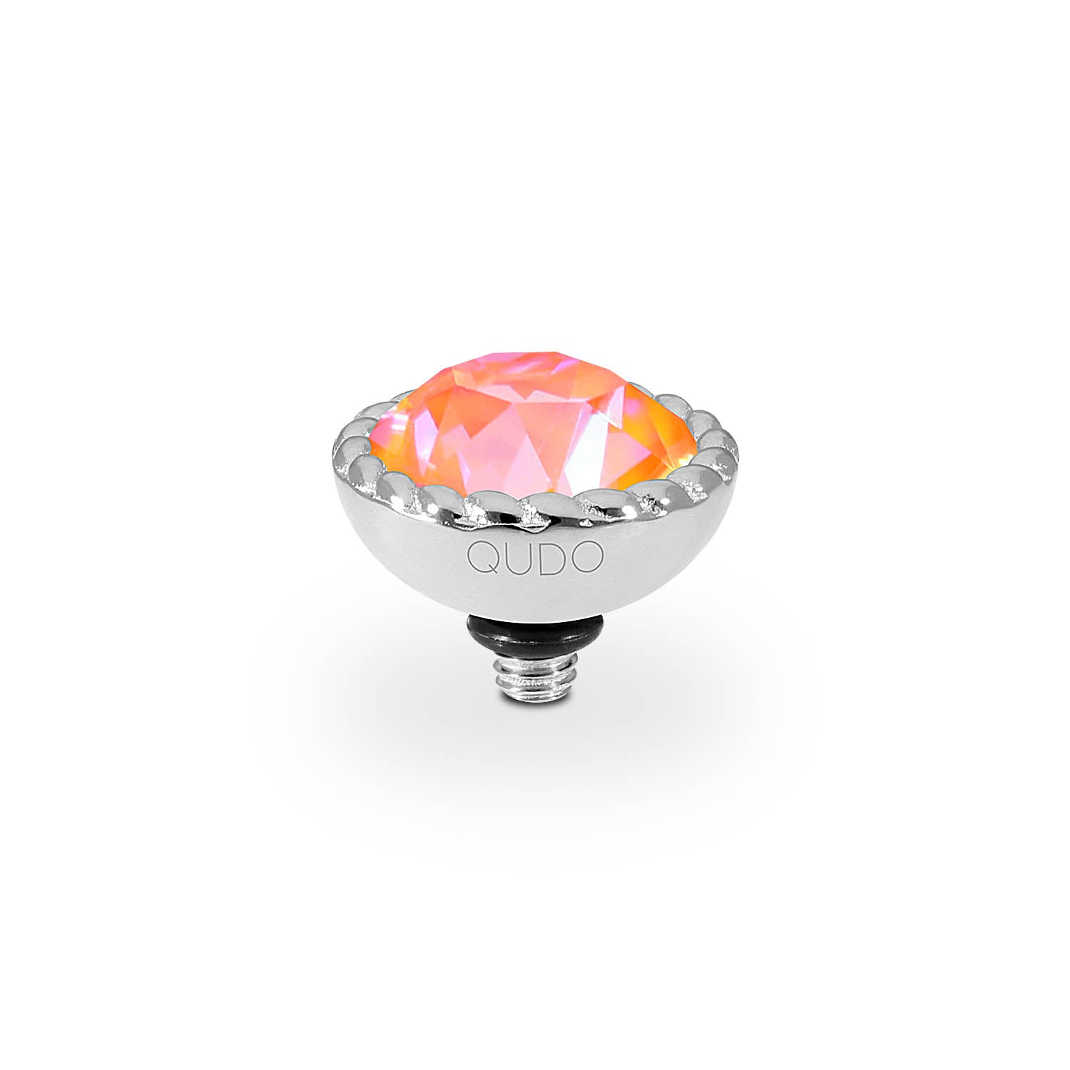 Bocconi Top 0.43" - Silver crystal orange glow delite