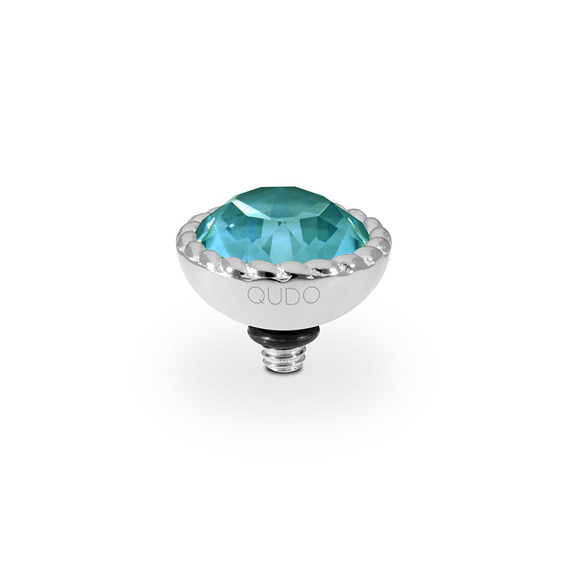 Bocconi Top 0.43" - Silver Crystal Pine Green Ignite