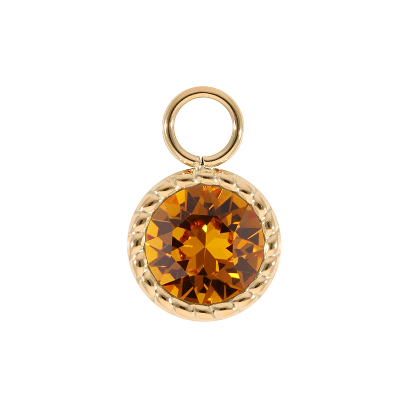 Bocconi Charm 0.43" - Gold Topaz