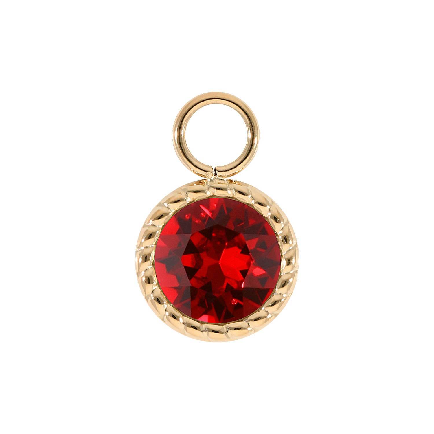 Bocconi Charm 0.43" - Gold scarlet