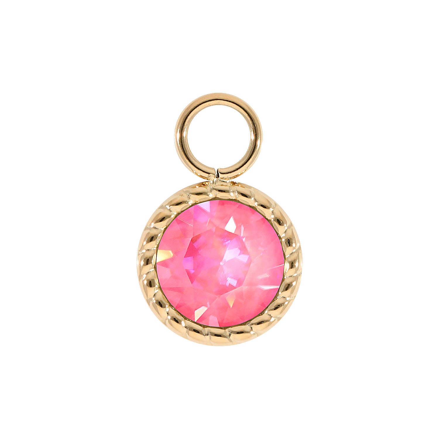 Bocconi Charm 0.43" - Gold lotus pink delite