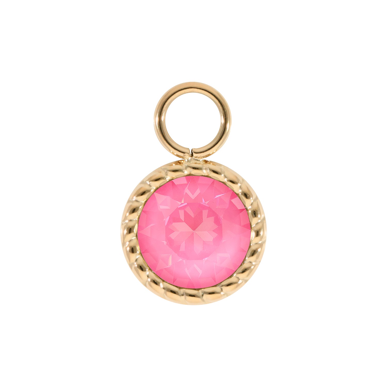 Bocconi Charm 0.43" - Gold Crystal Dahlia Ignite