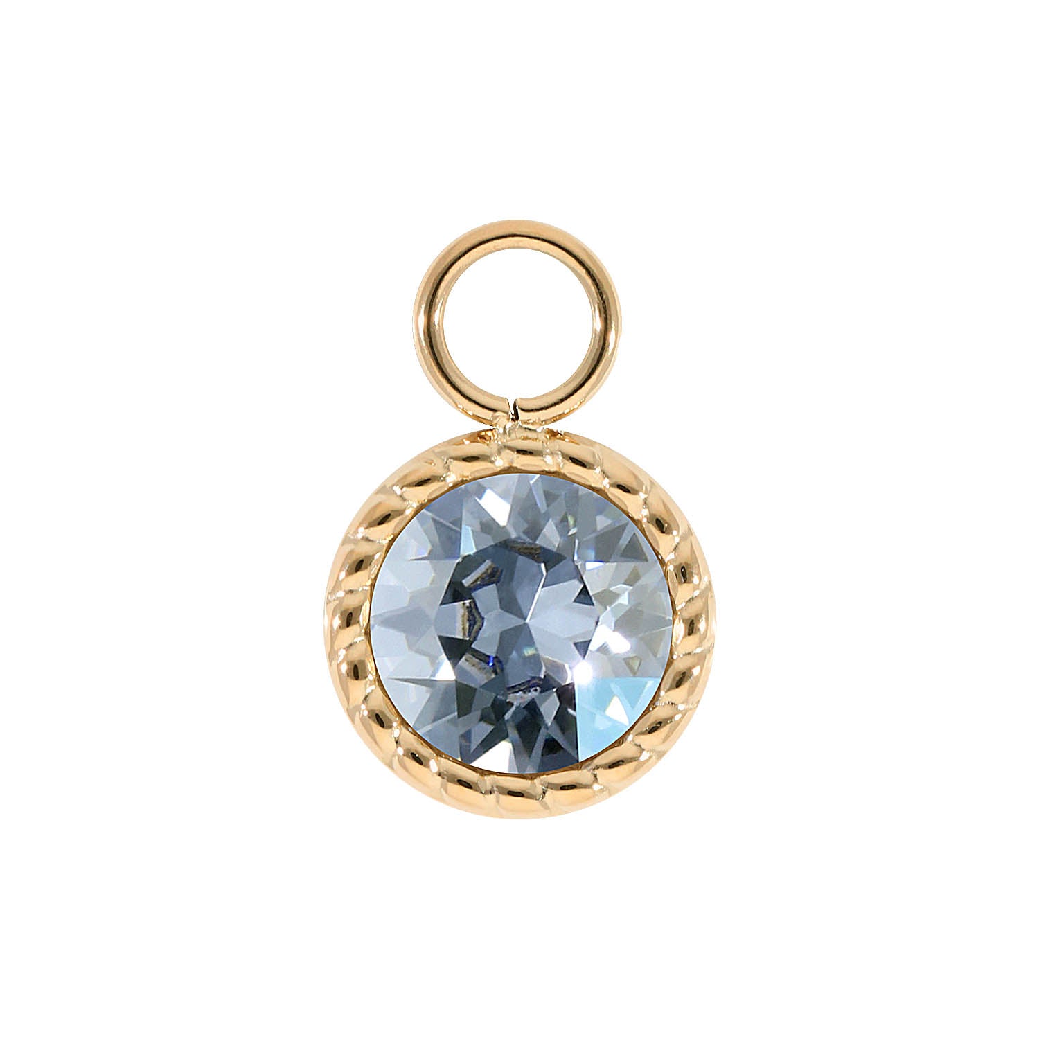 Bocconi Charm 0.43" - Gold blue shade