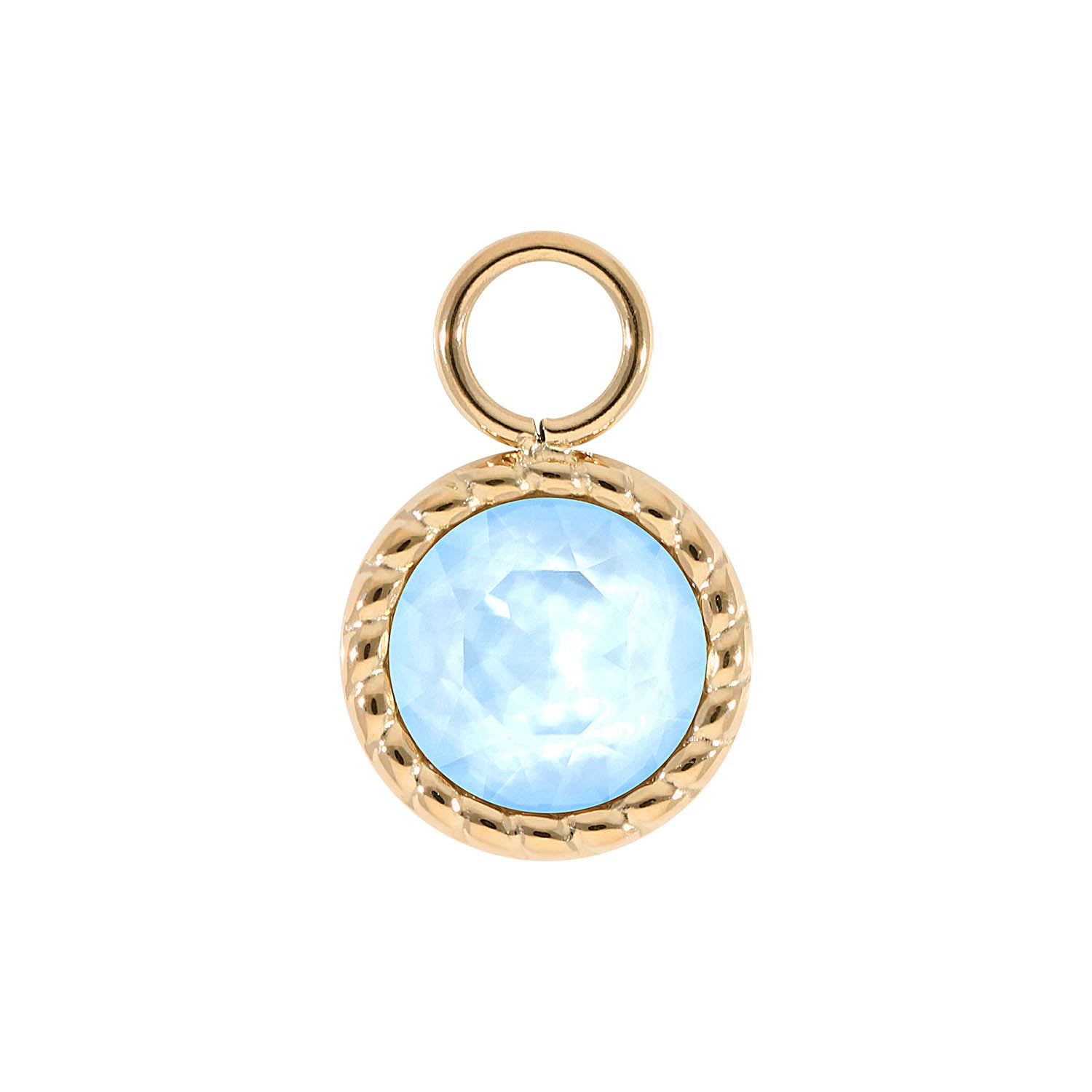 Bocconi Charm 0.43" - Gold crystal sky ignite