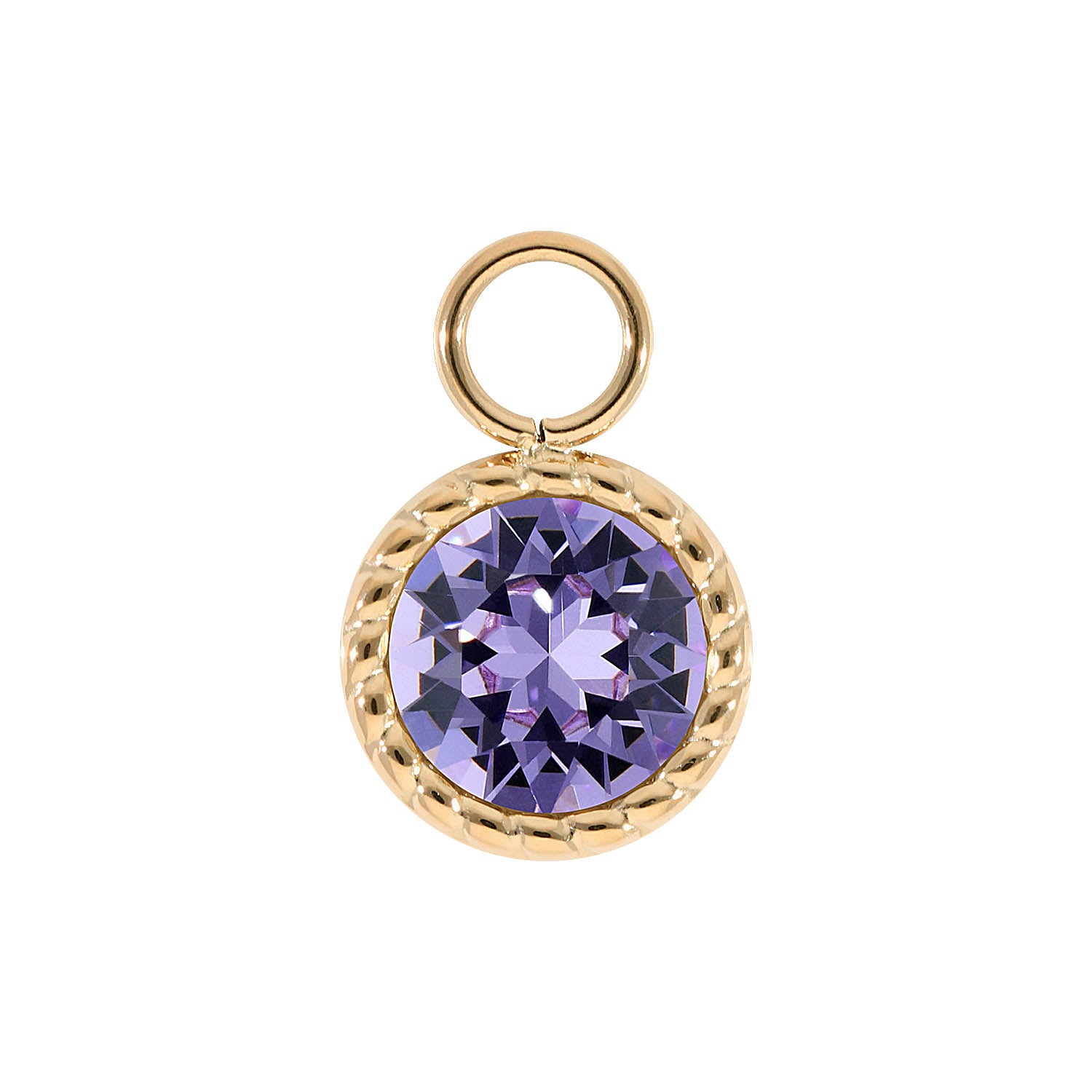 Bocconi Charm 0.43" - Gold Violet