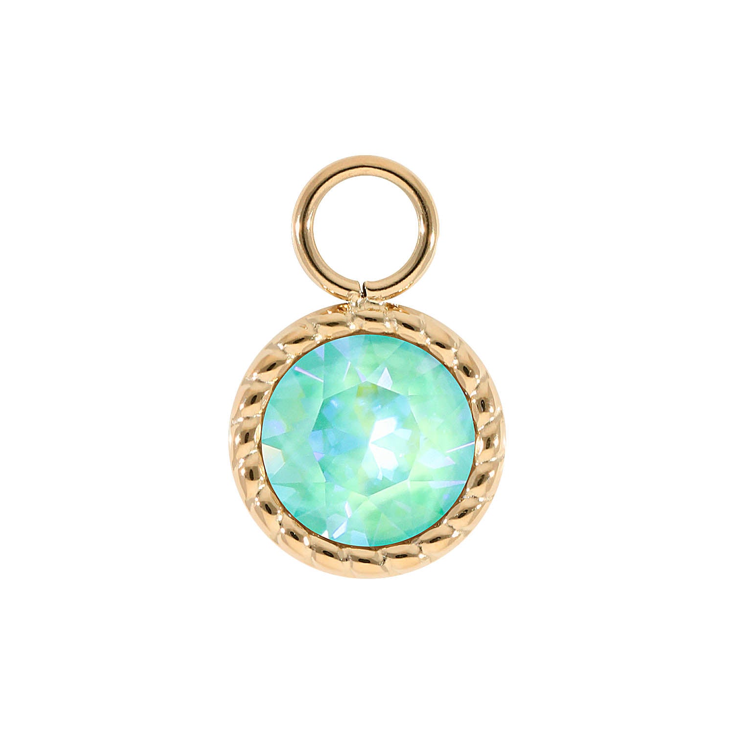 Bocconi Charm 0.43" - Gold silky sage delite