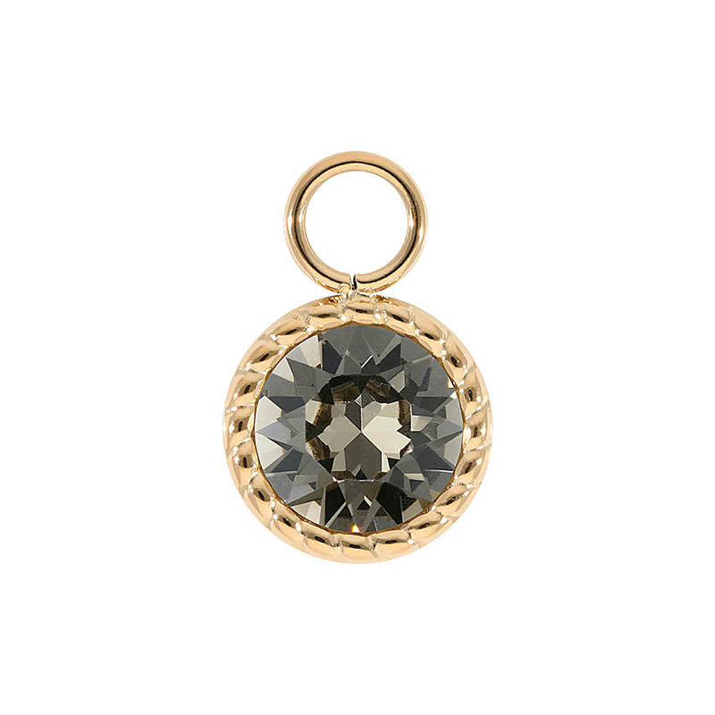 Bocconi Charm 0.43" - Gold Greige