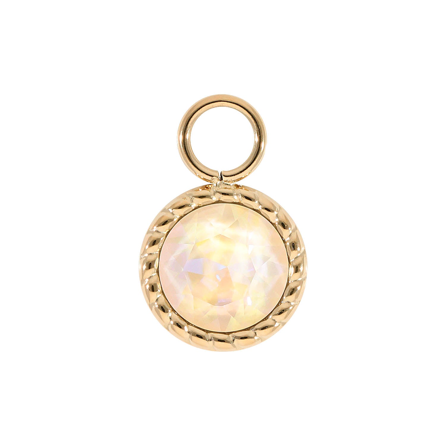 Bocconi Charm 0.43" - Gold ivory cream delite