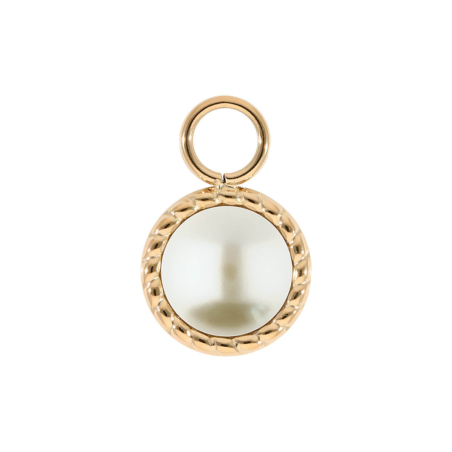 Bocconi Charm 0.43" - Gold cream pearl
