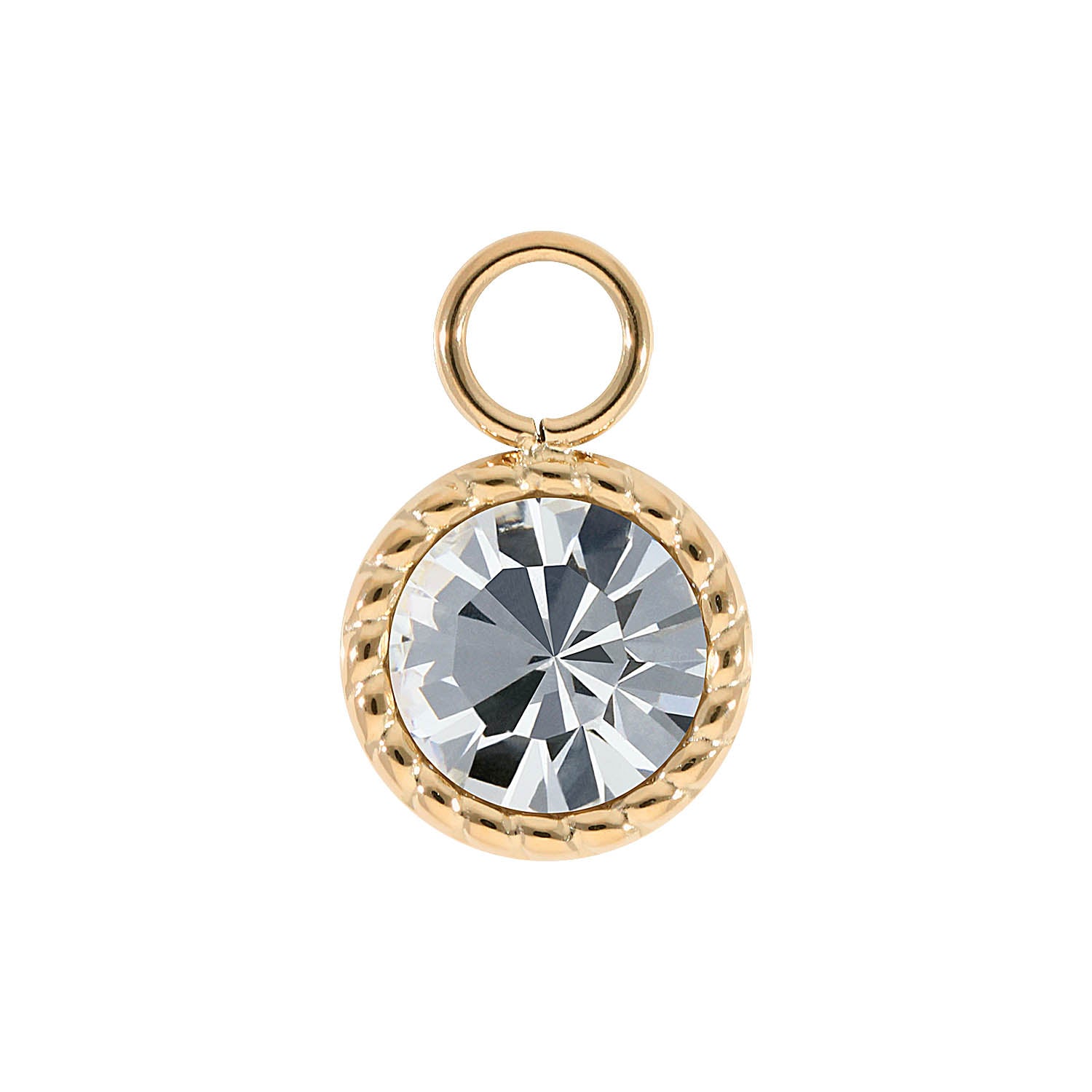 Bocconi Charm 0.43" - Gold crystal