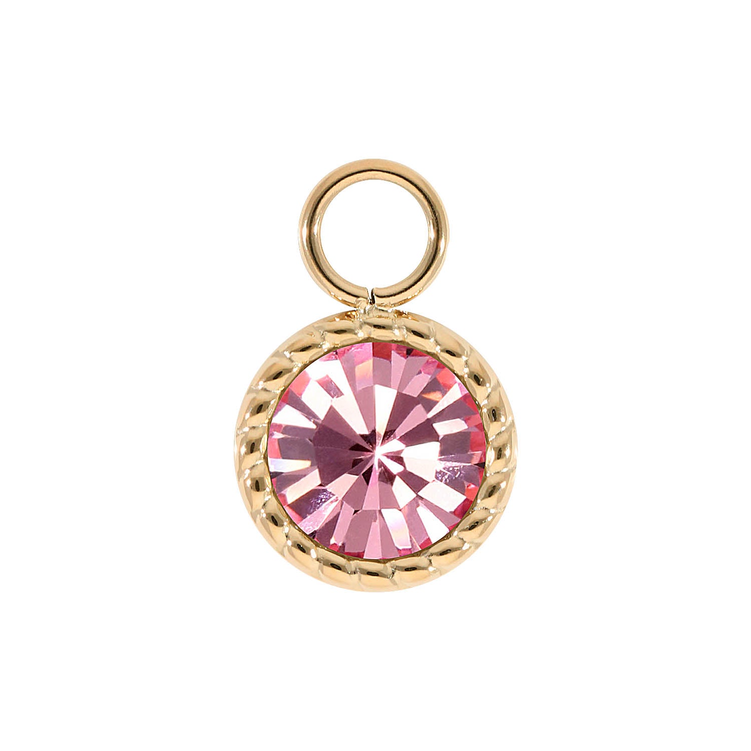 Bocconi Charm 0.43" - Gold Light Rose