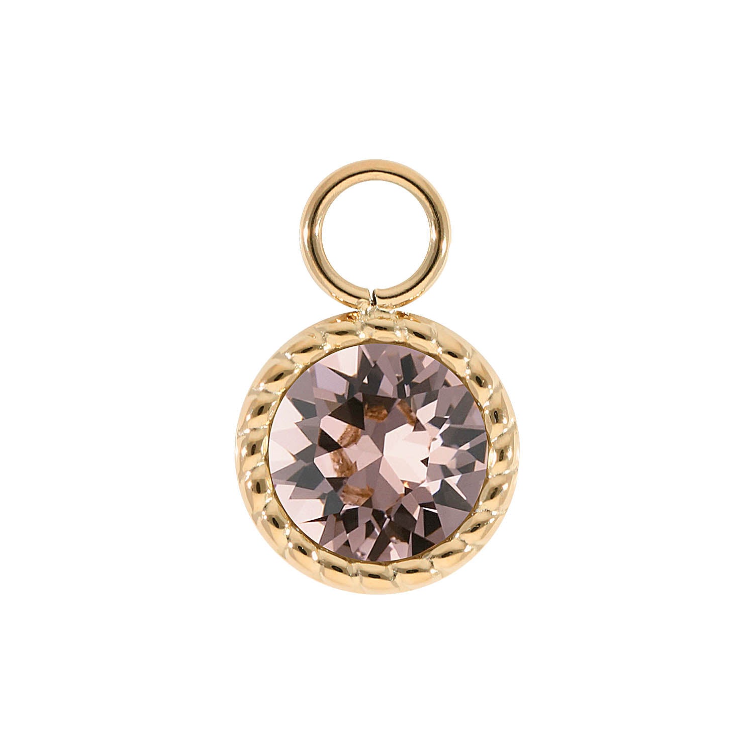Bocconi Charm 0.43" - Gold vintage rose