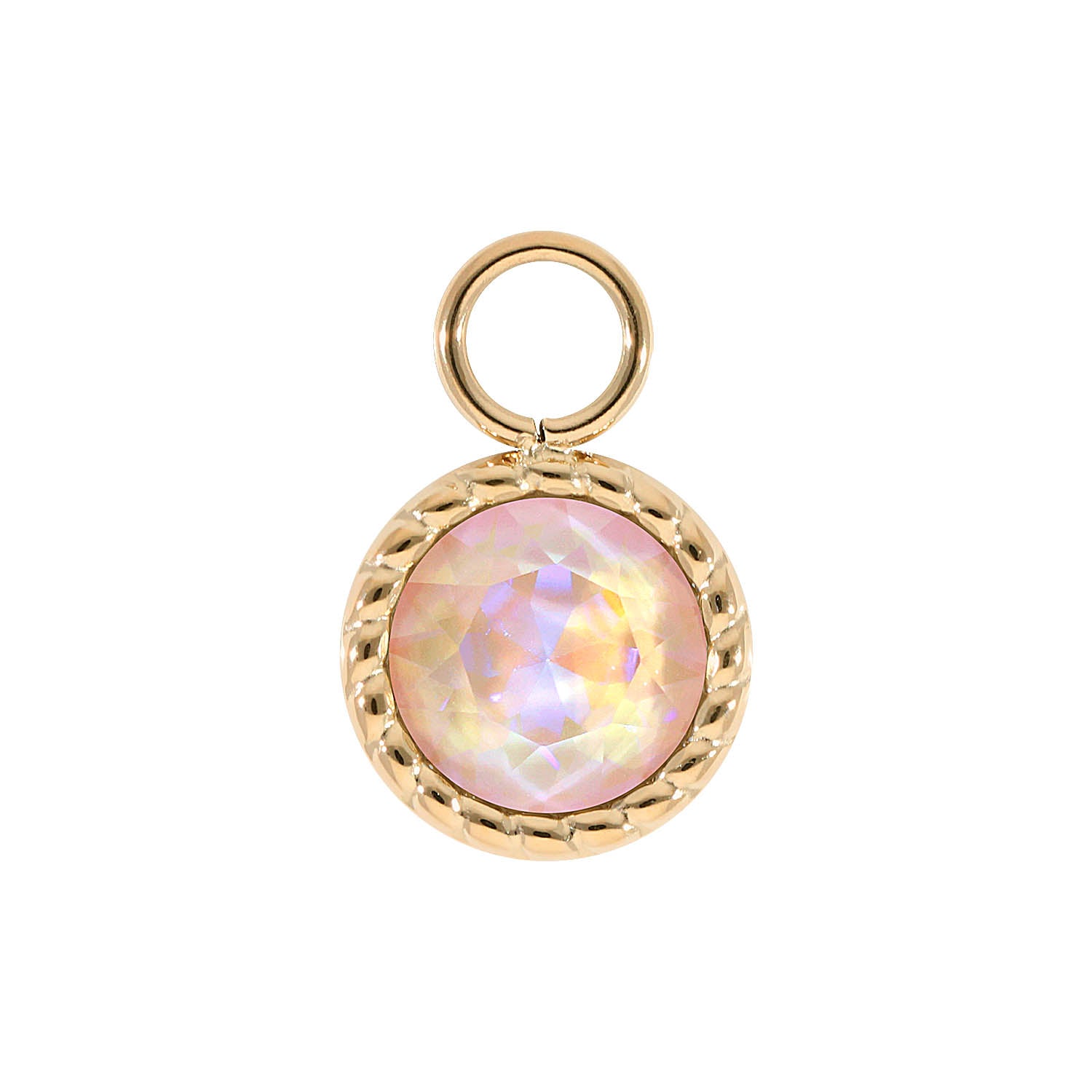Bocconi Charm 0.43" - Gold dusty pink delite