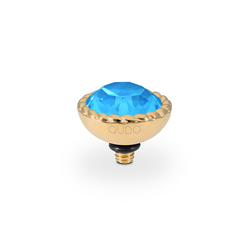 Bocconi Top 0.43" - Gold Crystal Electric Blue Ignite