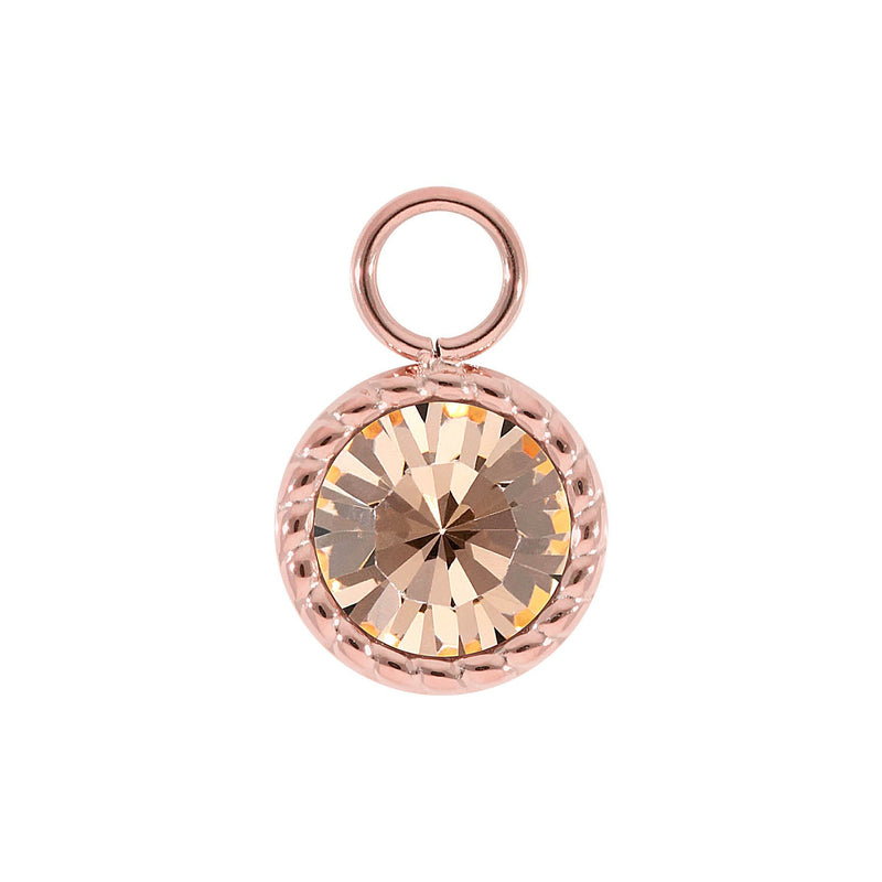 Bocconi Charm 0.43" - Rose Gold
