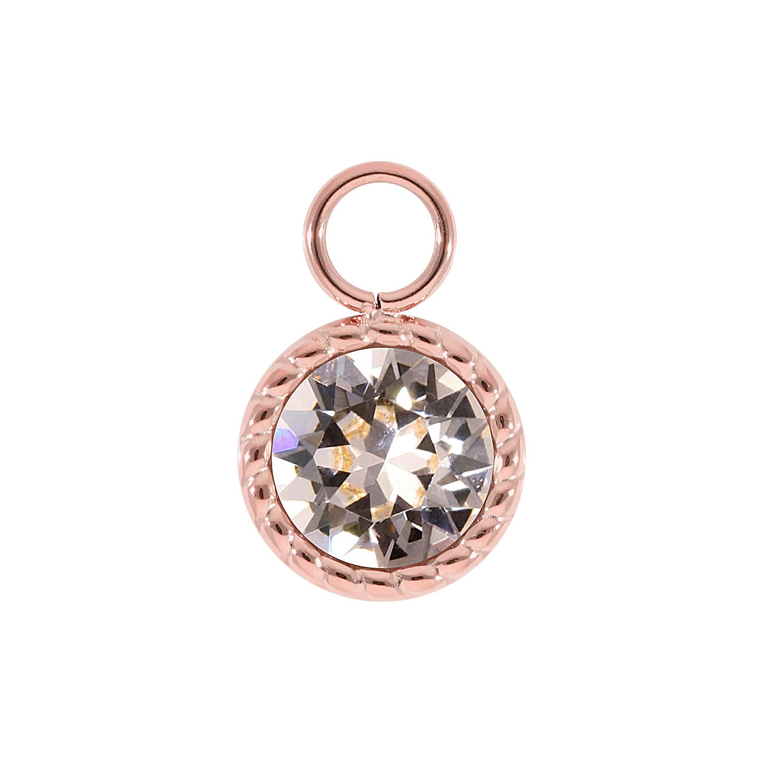 Bocconi Charm 0.43" - Rose Gold silk