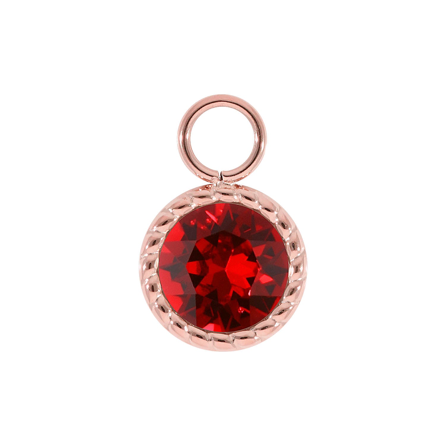 Bocconi Charm 0.43" - Rose Gold scarlet