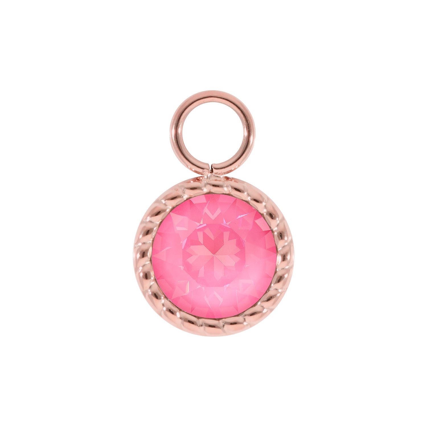 Bocconi Charm 0.43" - Rose Gold Crystal Dahlia Ignite