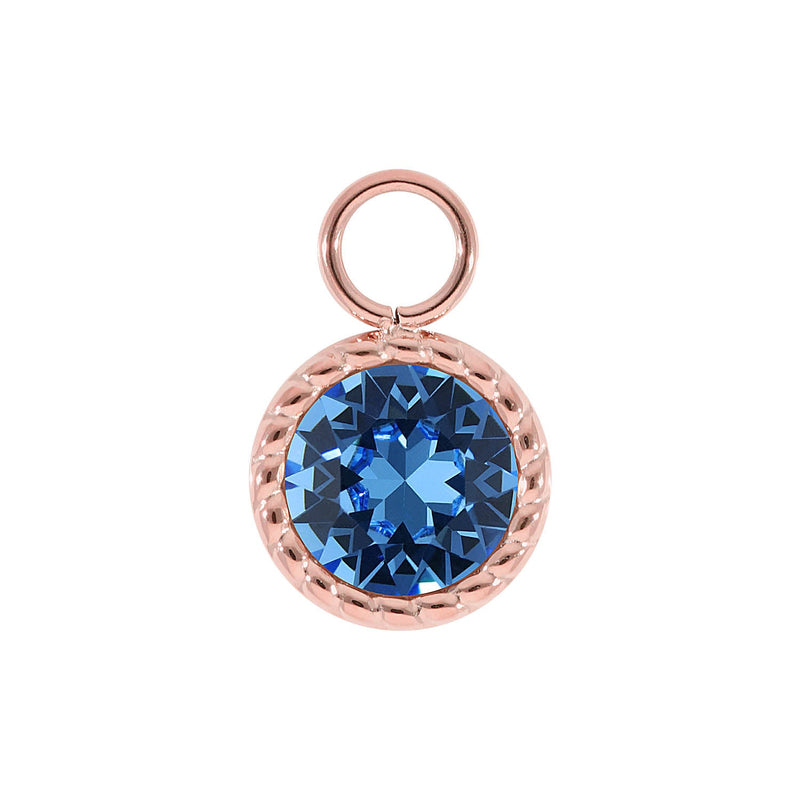 Bocconi Charm 0.43" - Rose Gold