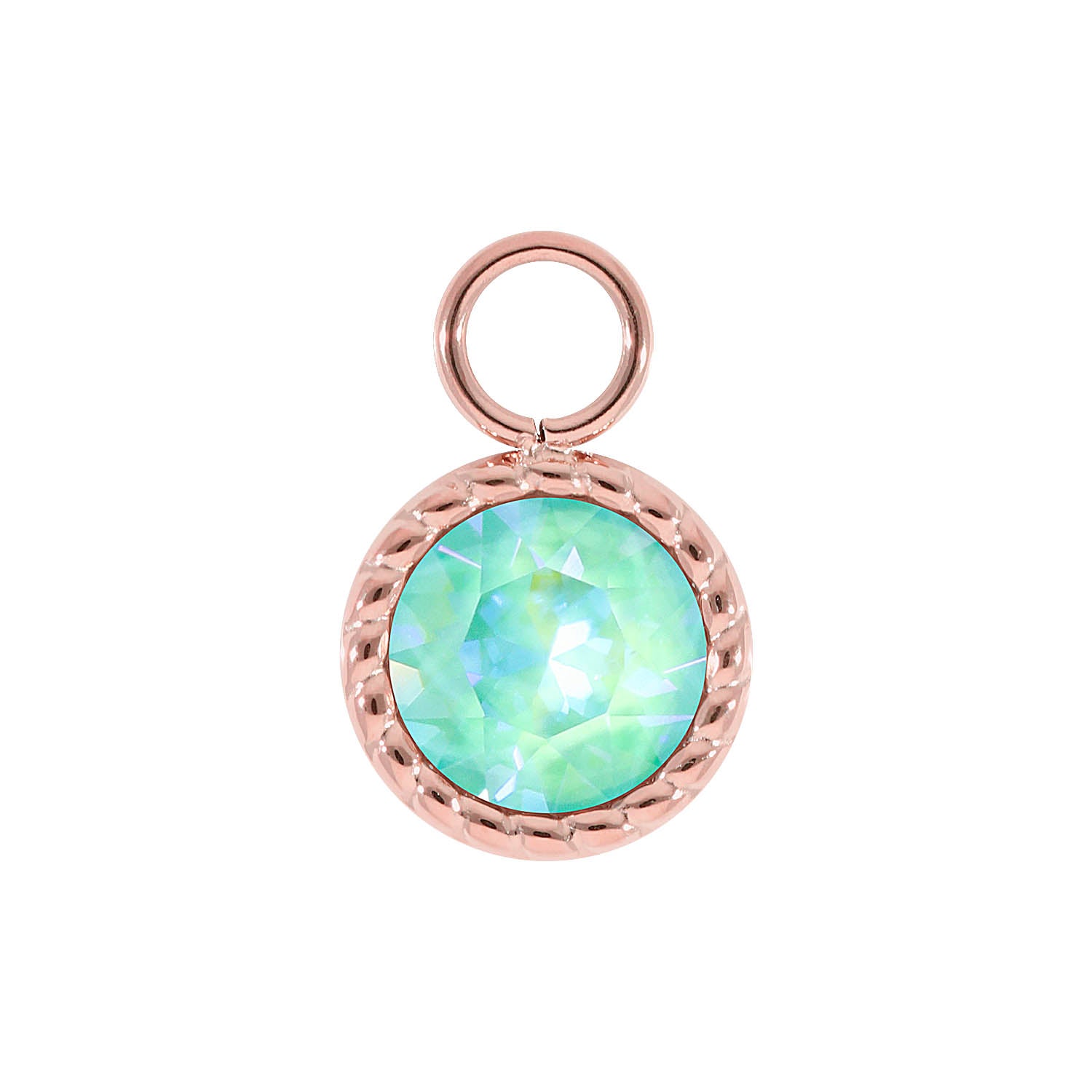 Bocconi Charm 0.43" - Rose Gold silky sage delite