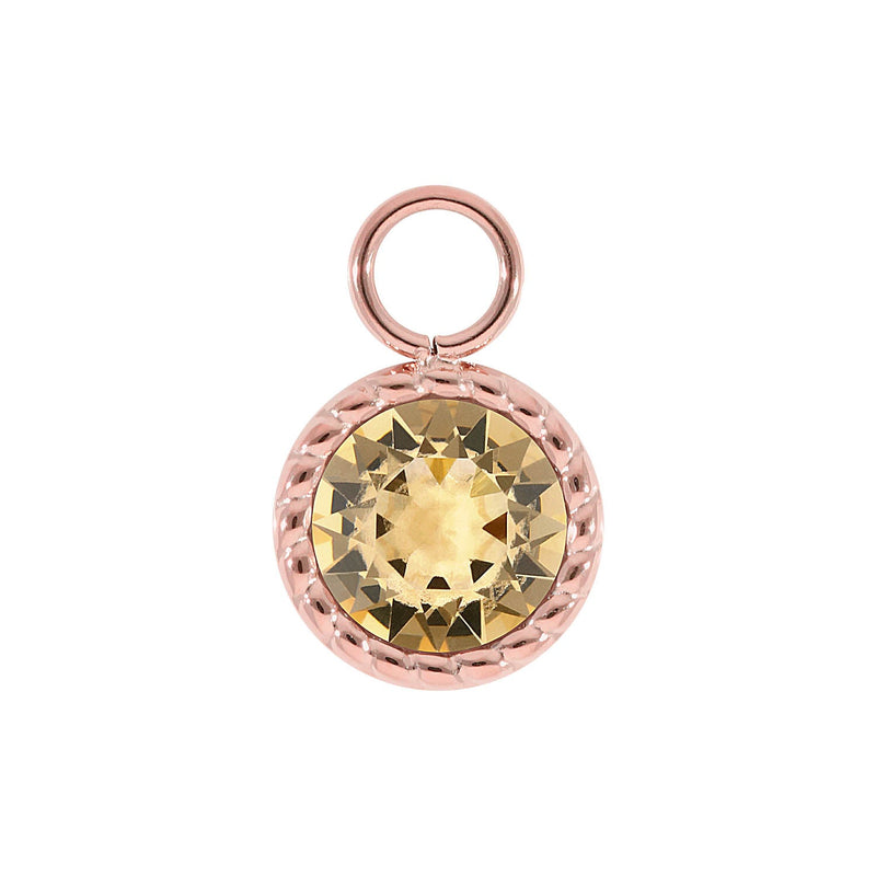 Bocconi Charm 0.43" - Rose Gold