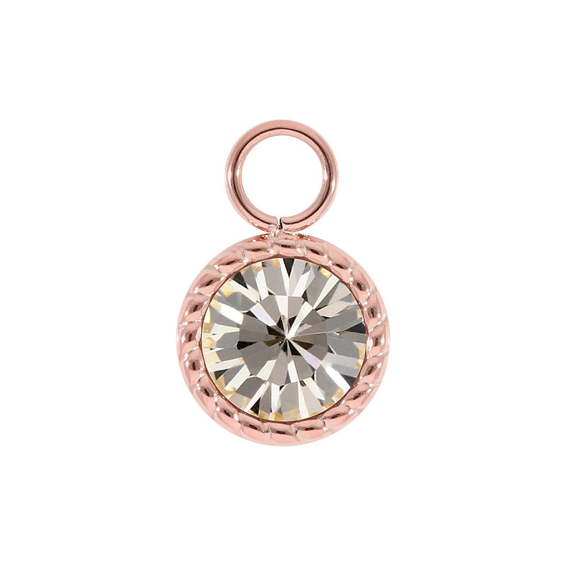 Bocconi Charm 0.43" - Rose Gold