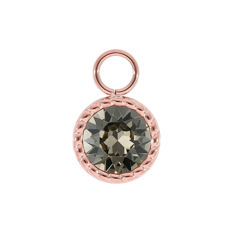 Bocconi Charm 0.43" - Rose Gold Greige