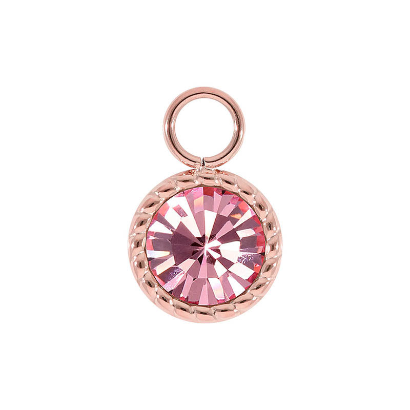 Bocconi Charm 0.43" - Rose Gold Light Rose
