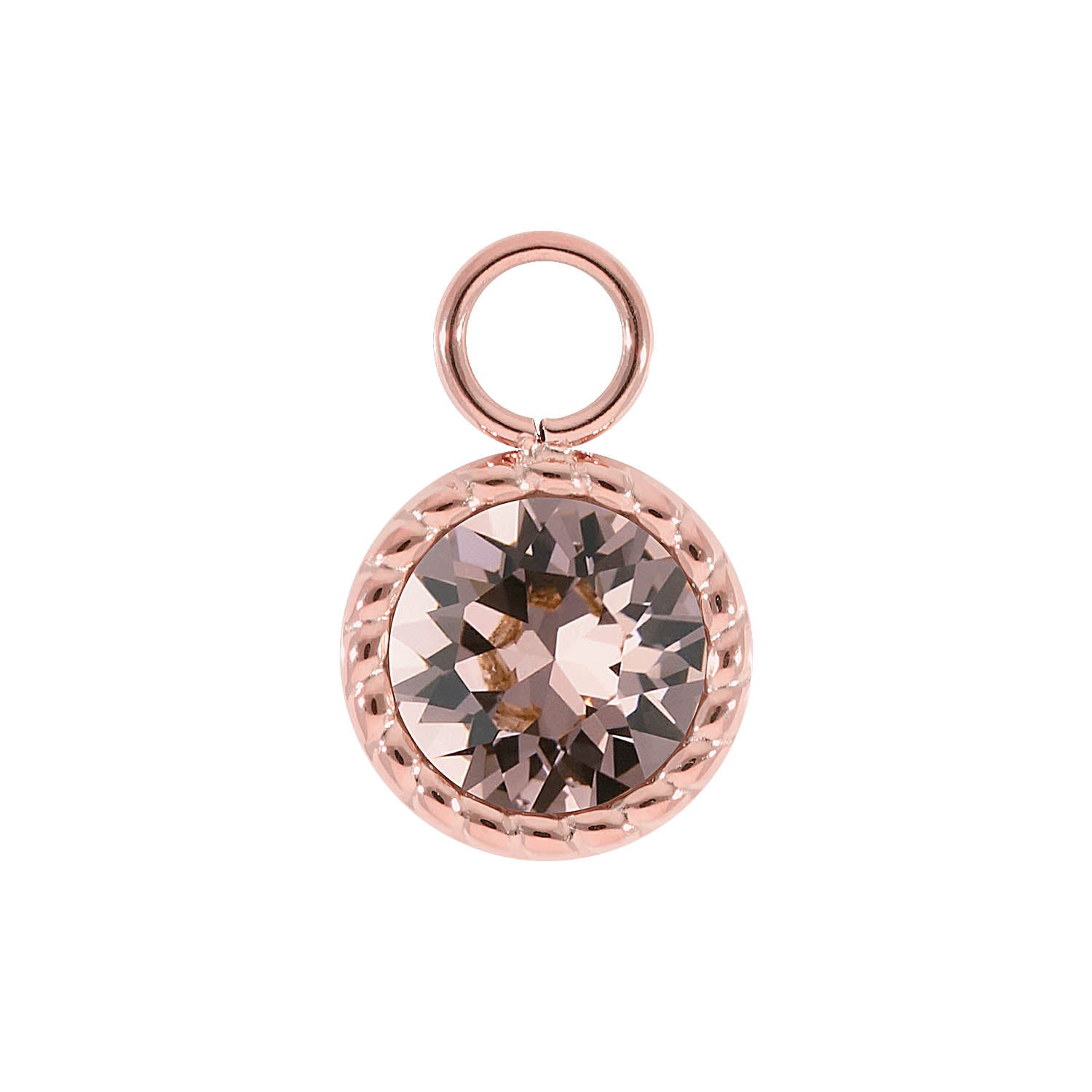 Bocconi Charm 0.43" - Rose Gold vintage rose