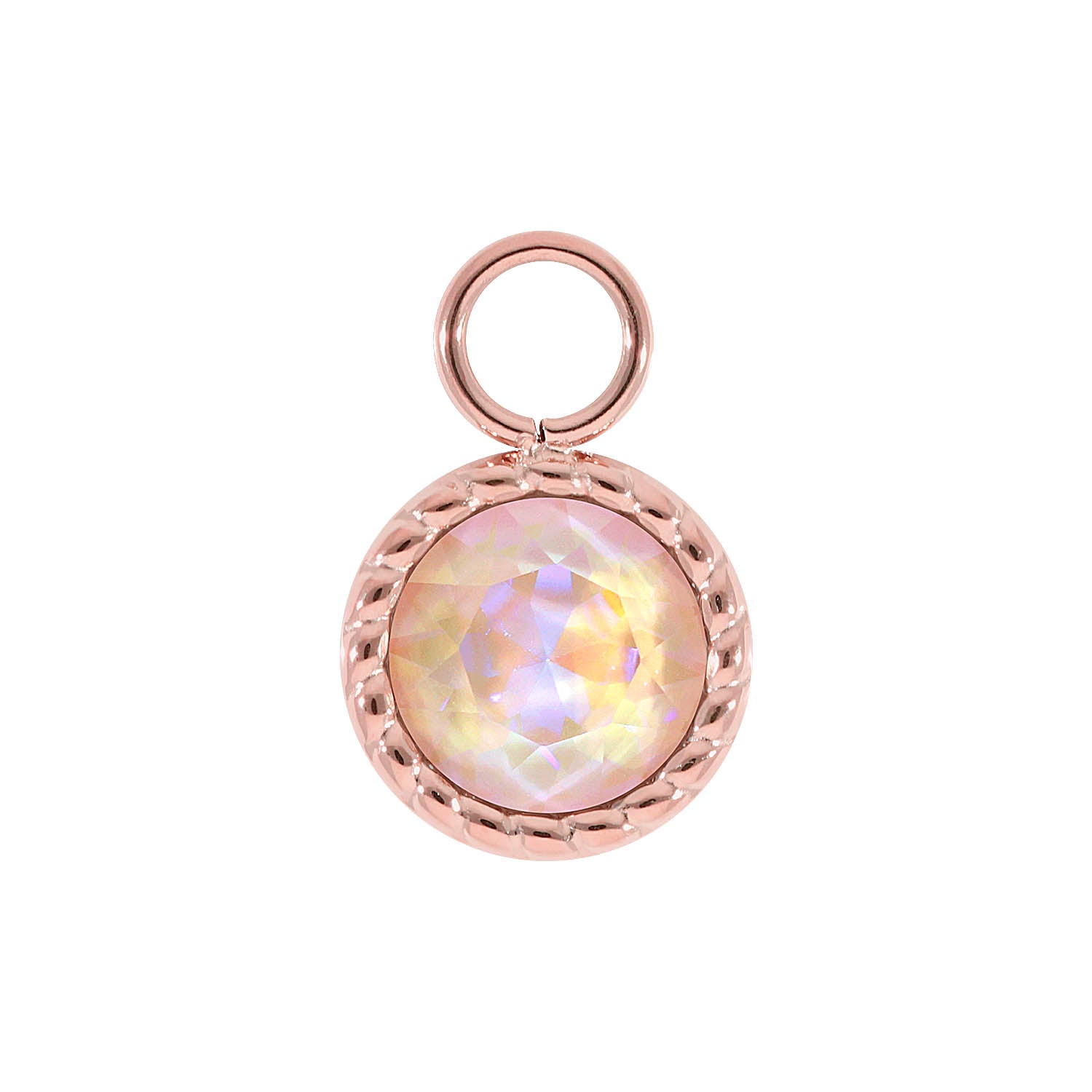 Bocconi Charm 0.43" - Rose Gold dusty pink delite