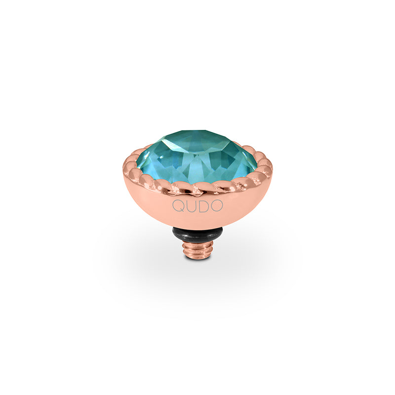 Bocconi Top 0.43" - Rose Gold Crystal Pine Green Ignite