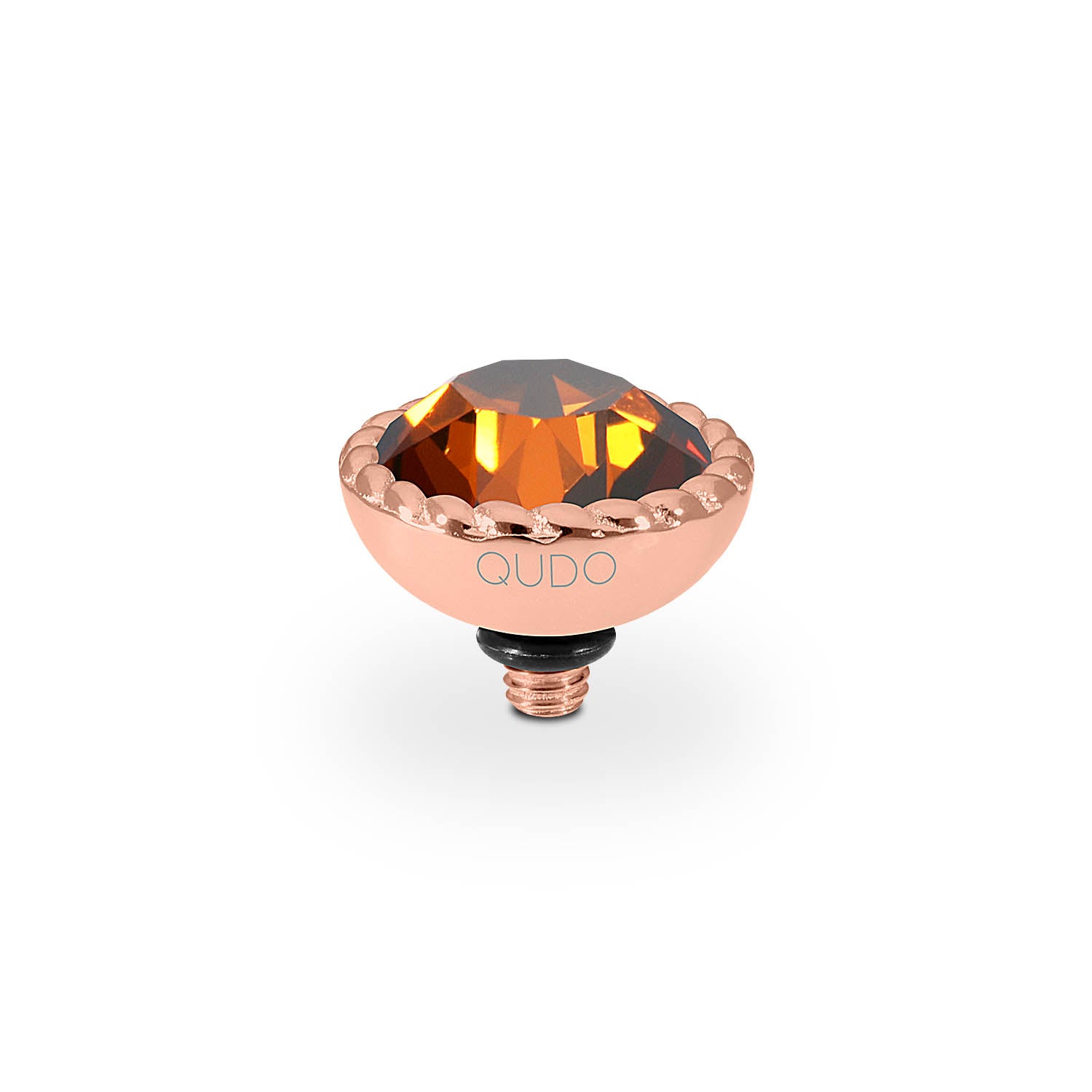 Bocconi Top 0.43" - Rose Gold smoked amber