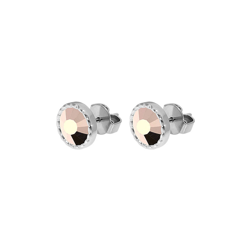 Bocconi Flat Stud Earring 0.35" - Silver