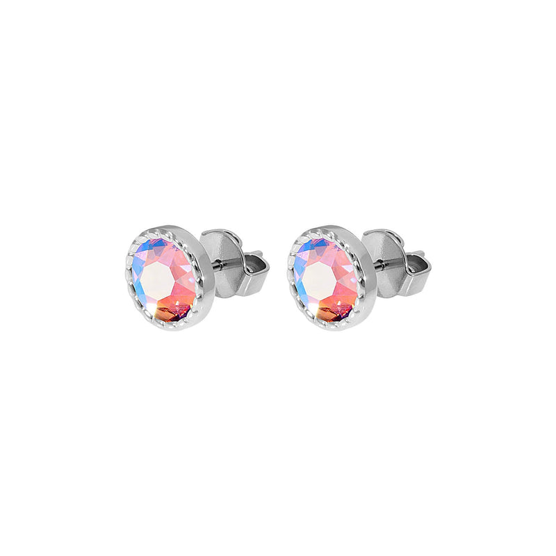 Bocconi Flat Stud Earring 0.35" - Silver