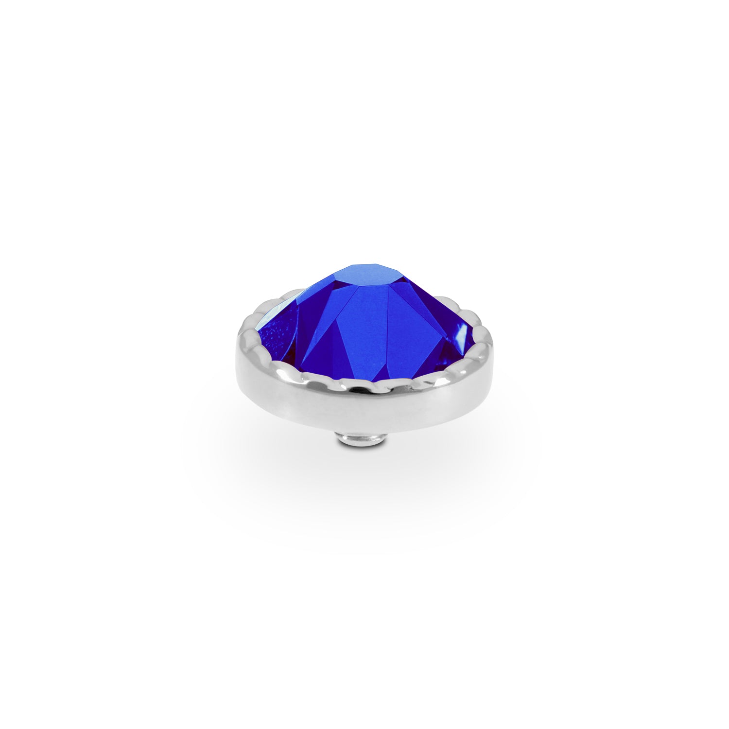 Bocconi Flat Top 0.35" - Silver ReCreated Dark Sapphire