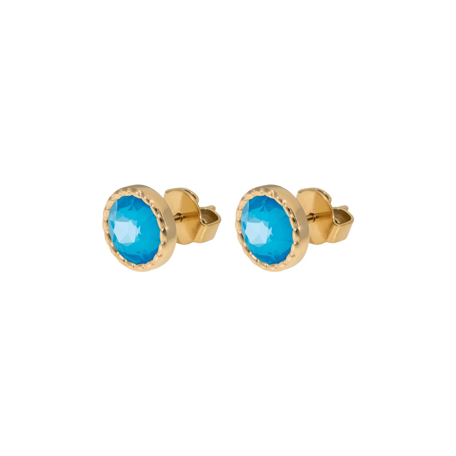 Bocconi Flat Stud Earring 0.35" - Gold
