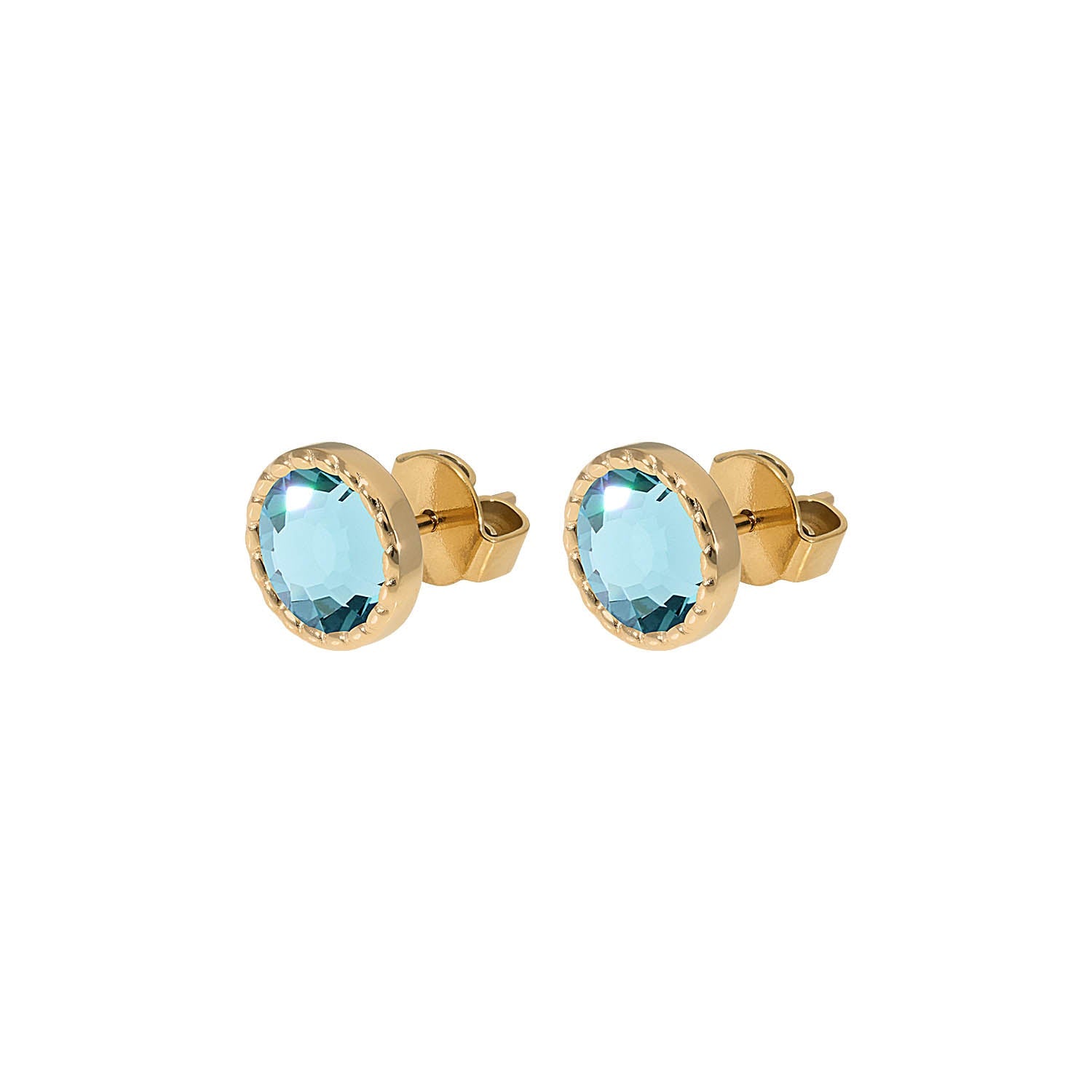 Bocconi Flat Stud Earring 0.35" - Gold
